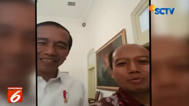 Sutopo sangat senang dan bersyukur bisa berjabat tangan dan bertemu langsung dengan Presiden Jokowi.