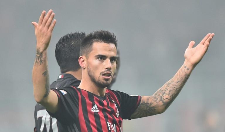 Gelandang AC Milan asal Spanyol, Suso. (AFP/Giuseppe Cacace)