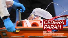 Berita video momen cedera parah bek Eric Garcia pada laga Manchester City melawan Arsenal di Premier League, Kamis (18/6/2020) dini hari WIB.