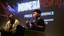 Derek Hsu selaku CFO 88rising seusai penandatangan kerjasama antara Badan Ekonomi Kreatif (Bekraf) dan 88 Rising di Jakarta, Rabu (24/4/2019). Ratusan talenta baru di industri musik tanah air akan disaring untuk dipersiapkan menjadi musisi berskala internasional. (Liputan6.com/HO/Randy)
