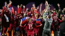 Serbia. Serbia juga total mengoleksi trofi Piala Dunia U-20 sebanyak dua kali pada edisi 1987 dan 2015. Pada edisi 1987 diraih saat Serbia masih menyandang nama Yugoslavia. (AFP/Michael Bradley)