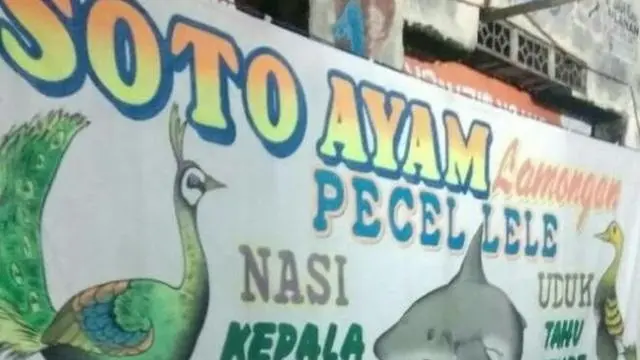 6 Spanduk Pecel Lele dengan Menu Anti-Mainstream Ini Bikin Tepuk Jidat