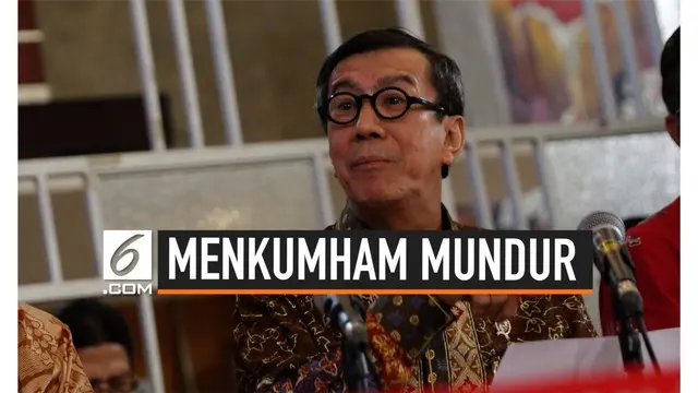 Menteri Hukum dan Hak Asasi Manusia Yasonna Laoly kirim surat pengunduran diri ke Presiden Jokowi. Langkah Yasonna ini diambil untuk menghindari rangkap jabatan.