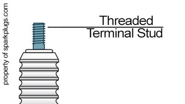 Contoh busi dengan Threaded Terminal Nut (sparkplugs.com)