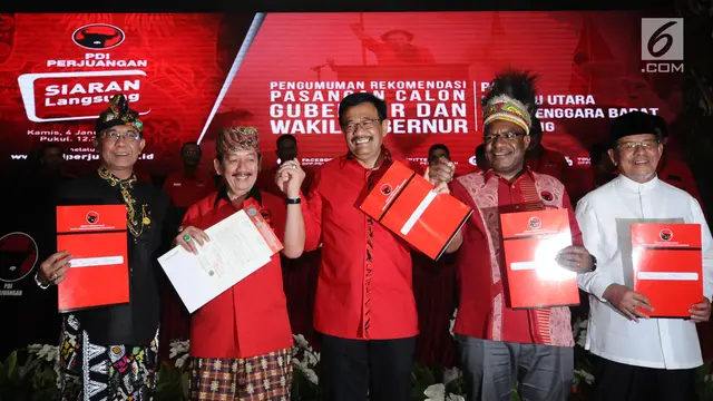 Megawati Sukarnoputri Serahkan Rekomendasi Bagi Empat Cagub/Cawagub