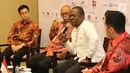 Honorary Council of Cameroon, Raul Rubel (kedua kanan) memberikan sambutan di hadapan pengusaha muda pada acara Delegation Meeting Trade Expo Indonesia di ICE BSD, Tangerang, Kamis (25/10). (Liputan6.com/Angga Yuniar)