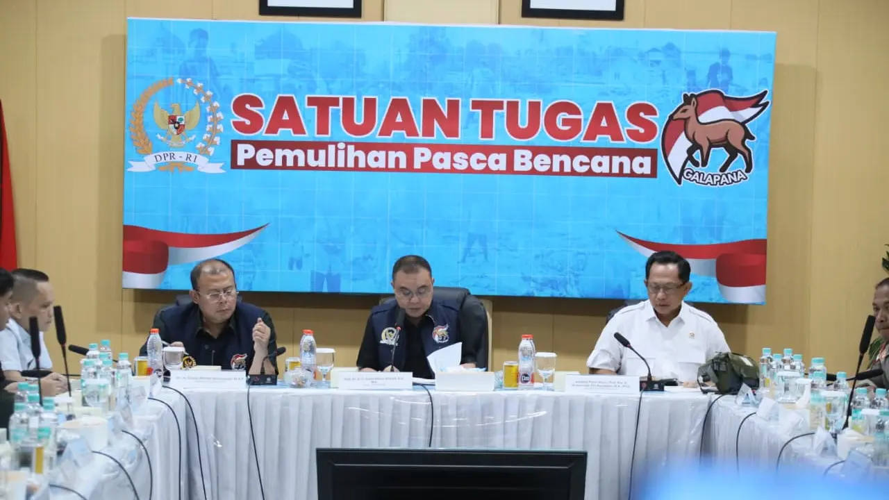 Rapat Koordinasi Satgas Pemulihan Pascabencana DPR dengan Satgas Percepatan Rehabilitasi dan Rekonstruksi Pascabencana Sumatra