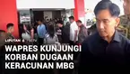 Wakil Presiden Gibran Rakabuming mengunjungi para pelajar korban dugaan keracunan makan bergizi gratis di Kabupaten Karo, Sumatra Utara. Masih ada 15 siswa yang dirawat di dua rumah sakit.