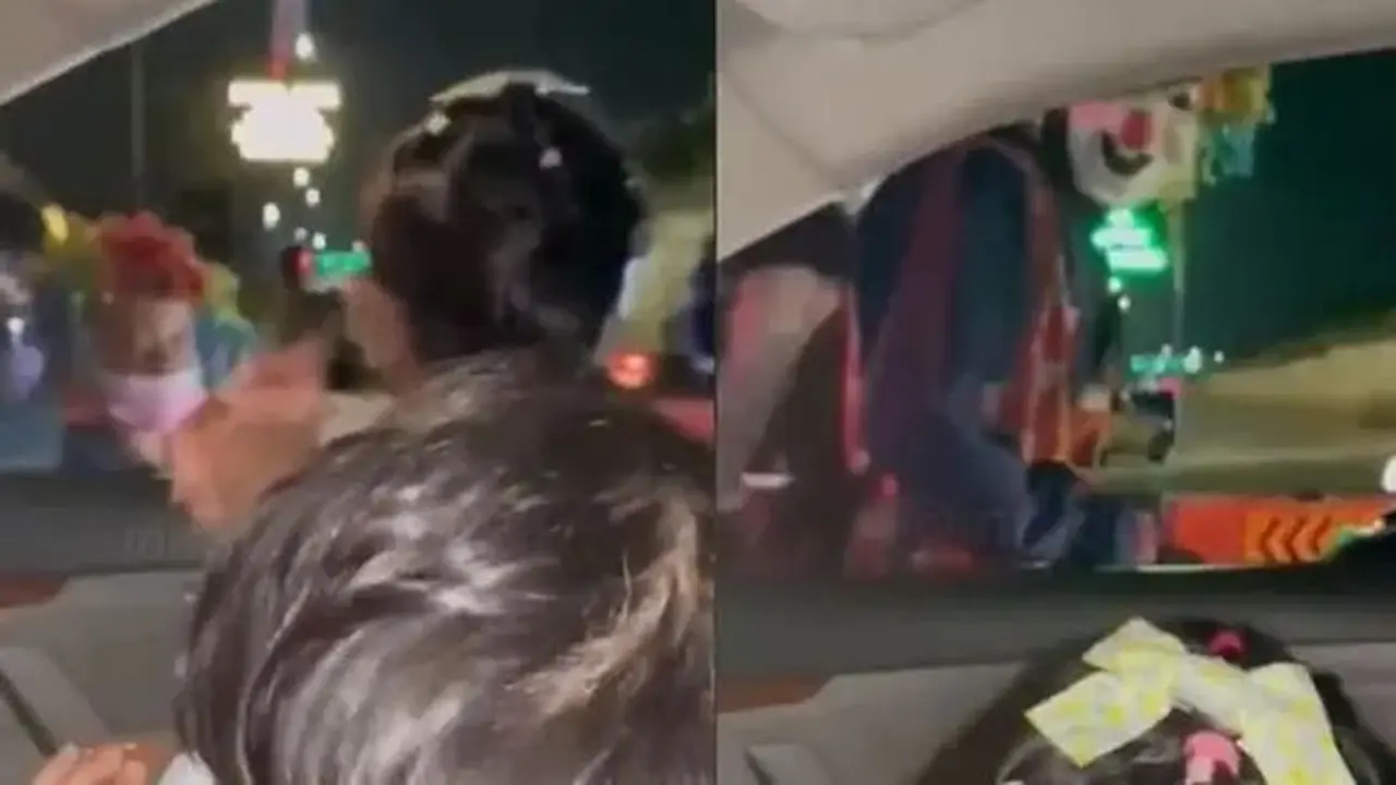 Viral Aksi Badut Pengemis Meresahkan Warga, Berani Pukul Pintu Mobil