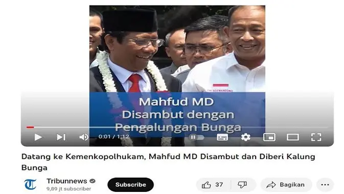 <p>Gambar tangkapan layar video dari channel YouTube Tribunnews.</p>