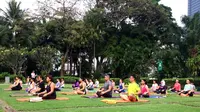 Puncak acara Global WellnessDay 2017 diselenggarakan di Poolside Hotel Shangri-La Jakarta yang memiliki serangkaian acara seperti Yoga, Mini Massage dan makan malam bersama.