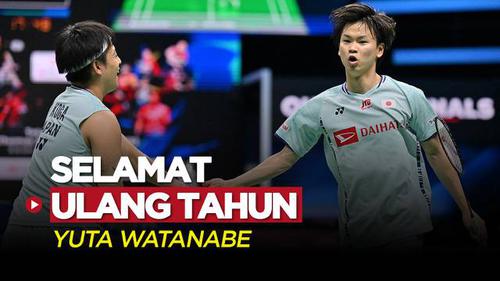 VIDEO: Yuta Watanabe Dapat Ucapan Selamat Ulang Tahun dari Pecinta Bulutangkis di Indonesia Open 2022