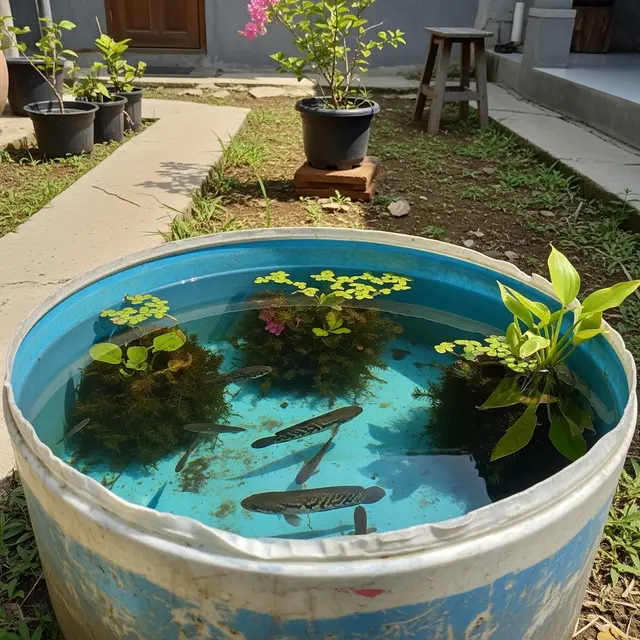 9 Ide Kolam Ikan Gabus Mini dari Wadah Bekas untuk Halaman Sempit, Kreatif dan Hemat Biaya