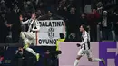 Pada menit ke-53, Juventus membuka keunggulan lewat aksi Dusan Vlahovic. (Isabella BONOTTO/AFP)