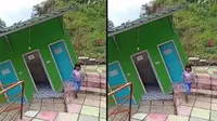 Viral Video Toilet Miring di Area Wisata Sungai, Netizen: Bak Menara Pisa (Twitter/isishaki)