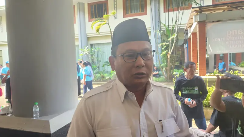 Sekretaris DPC Partai Gerindra Depok, Hamzah saat ditemui Liputan6.com, usai mengikuti kegiatan di salah satu hotel kawasan Depok. (Liputan6.com/Dicky Agung Prihanto)