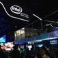 Logo Intel di CES 2017. Liputan6.com/Corry Anestia