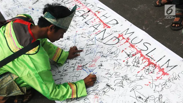 Kutuk Penembakan di Selandia Baru, Massa Aksi Gelar Teatrikal