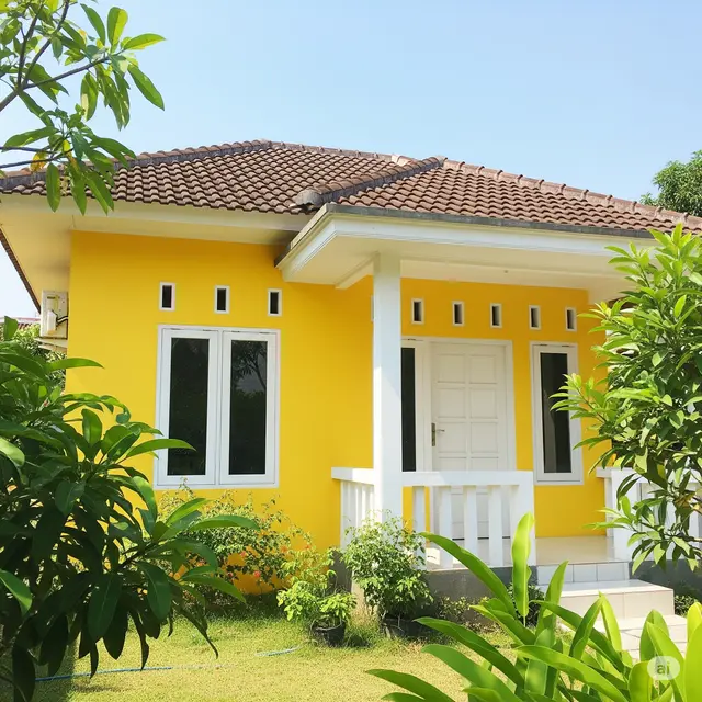 Ide Rumah Sederhana Warna Kuning dan Kombinasinya.