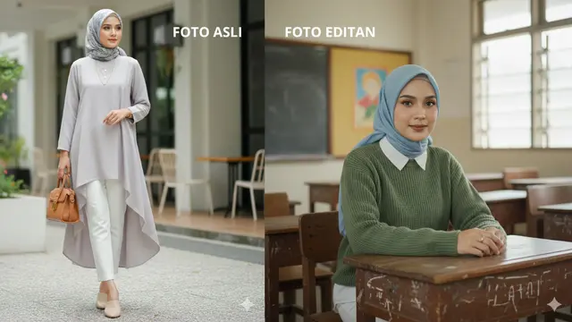 Prompt Gemini AI Edit Foto Gaya Retro 90-an (Foto: Gemini AI)
