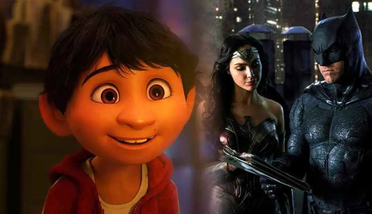 Film Disney/Pixar Coco dengan mudahnya menggeser Justice League yang sudah dua minggu tayang. (Batman-News.com)