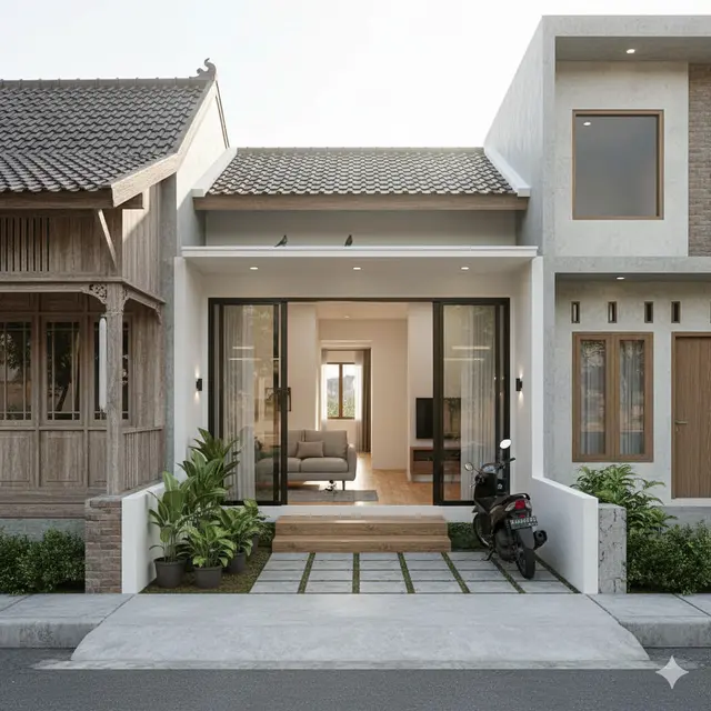 Model Rumah Kecil dengan Teras Mungil
