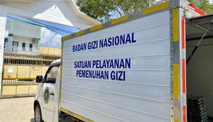 Sarana transportasi dapur SPPG untuk distribusi MBG di Batam, Kepri. (Antara)