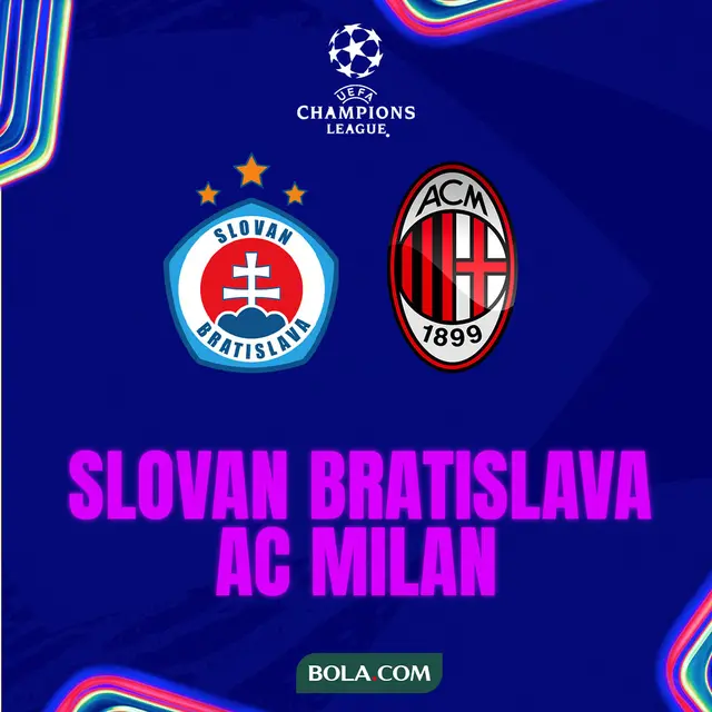 Liga Champions - Slovan Bratislava Vs AC Milan
