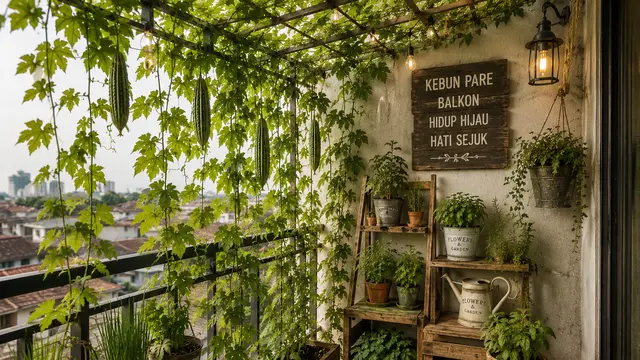Kebun Pare Mini di Balkon Rumah