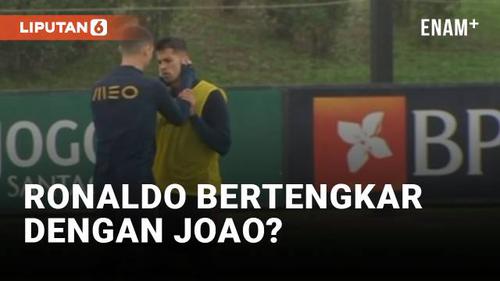 VIDEO: Misteri Ronaldo Pegang Kepala Joao di Sesi Latihan Piala Dunia