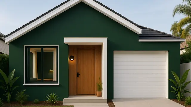 Kombinasi Cat Rumah Warna Hijau dan Putih