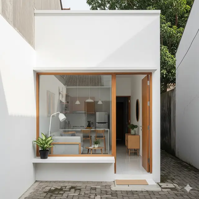Desain Rumah Sempit Ukuran 4x6 tapi Tetap Estetik. Gemini