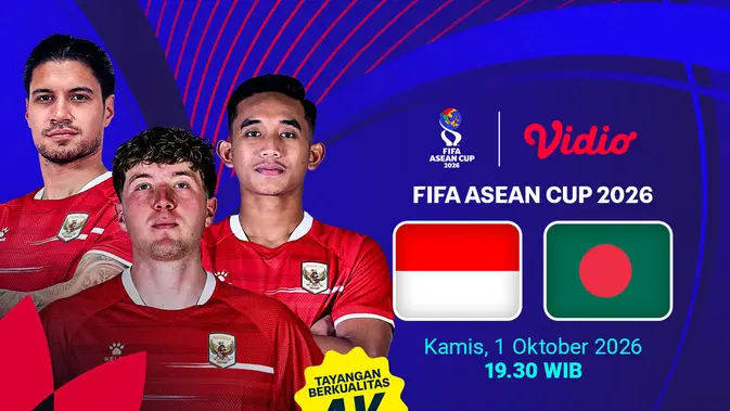 Indonesia vs Bangladesh di ASEAN Cup 2026, Live Streaming Vidio