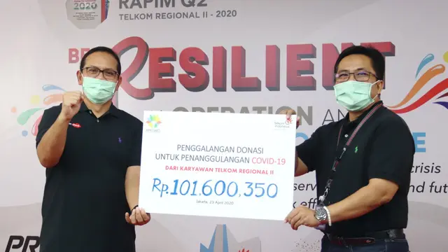 Tanggap Bencana, Telkom Regional II Salurkan Donasi ke Rumah Sakit Rujukan Covid-19