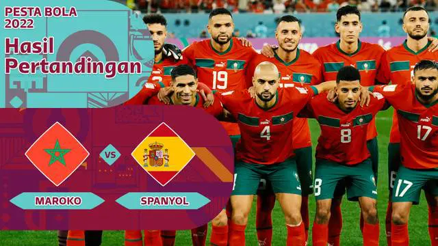 MOTION GRAFIS: Data dan Statistik Maroko Vs Spanyol di Babak 16 Besar Piala DUnia 2022