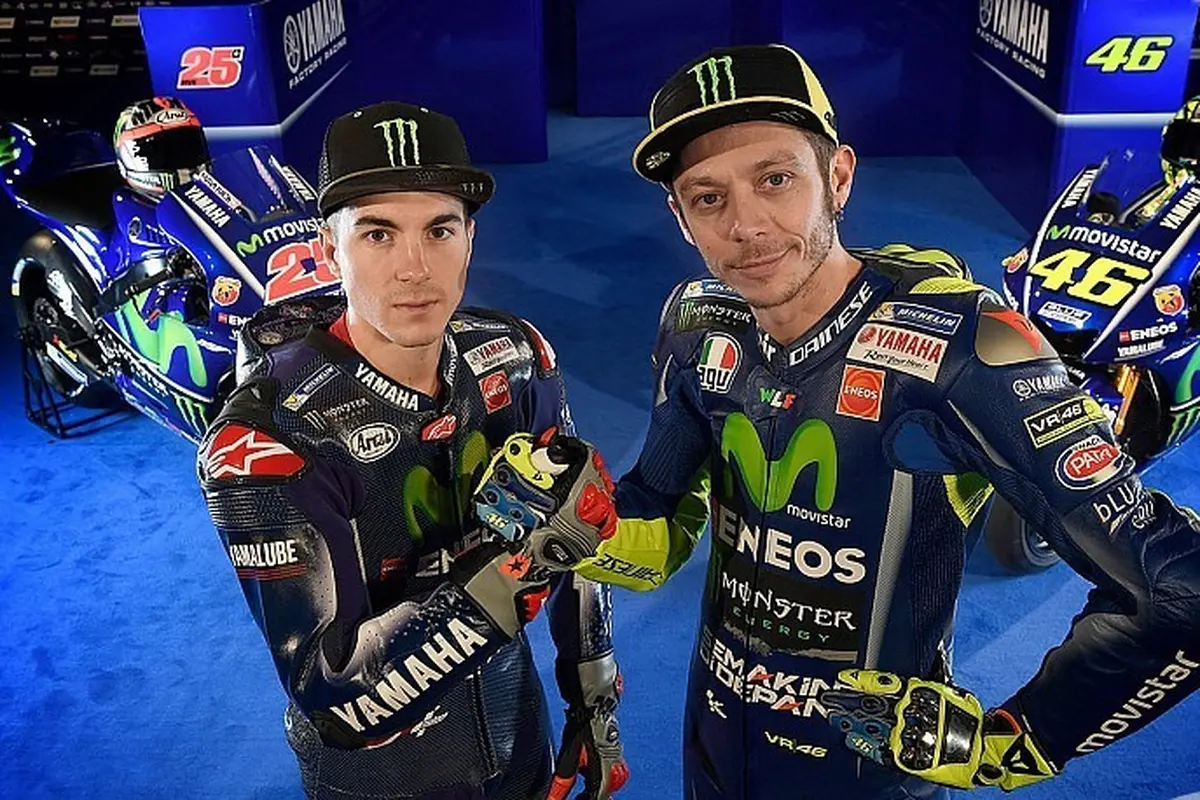 Maverick Vinales dan Valentino Rossi