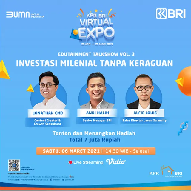 Edutainment Talkshow Vol.3 : Investasi Milenial Tanpa Keraguan.