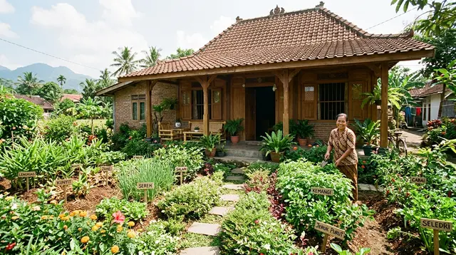 7 Model Rumah Desa dengan Taman Depan Sekaligus Kebun Bumbu, Cantik dan Bermanfaat