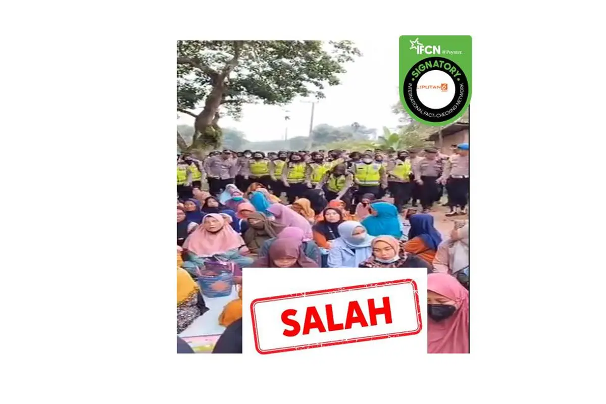 Cek fakta Polisi bubarkan ibu-ibu pengajian