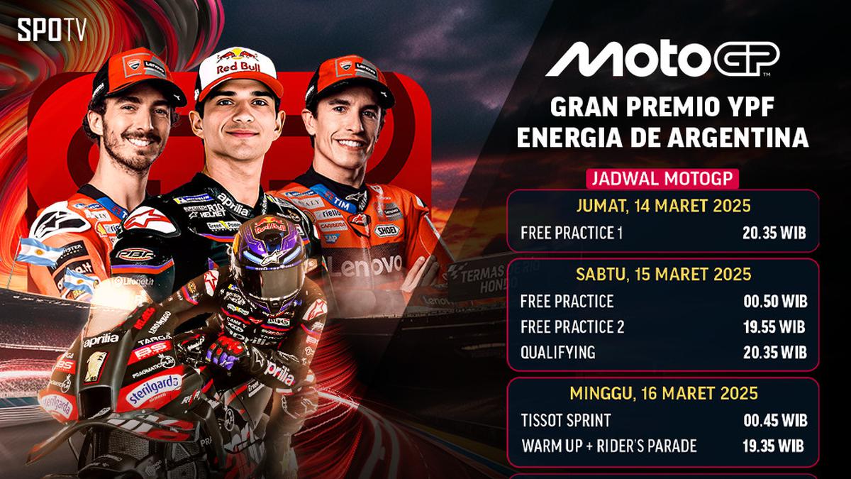 Link Streaming Resmi Nonton MotoGP Argentina 2025, Jangan Lewatkan Duel Sengit Pembalap Dunia