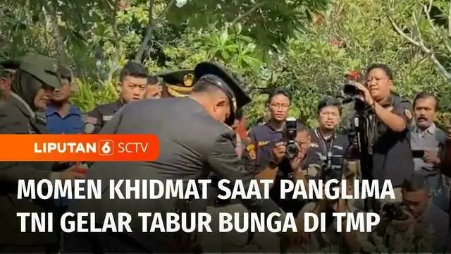 Panglima TNI, Jenderal Agus Subiyanto menggelar acara tabur bunga di Taman Makam Pahlawan Kalibata. Kegiatan ini adalah rangkaian dari perayaan HUT ke-79 TNI.