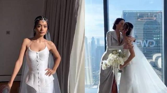 7 Potret Eva Celia di Hari Pernikahannya, Tampil Menawan dengan Gaun Putih