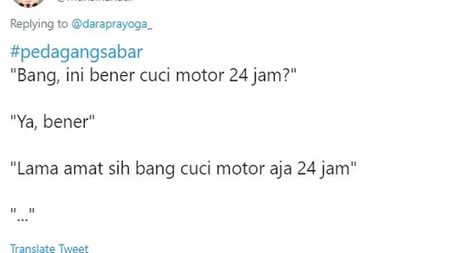 pedagang sabar