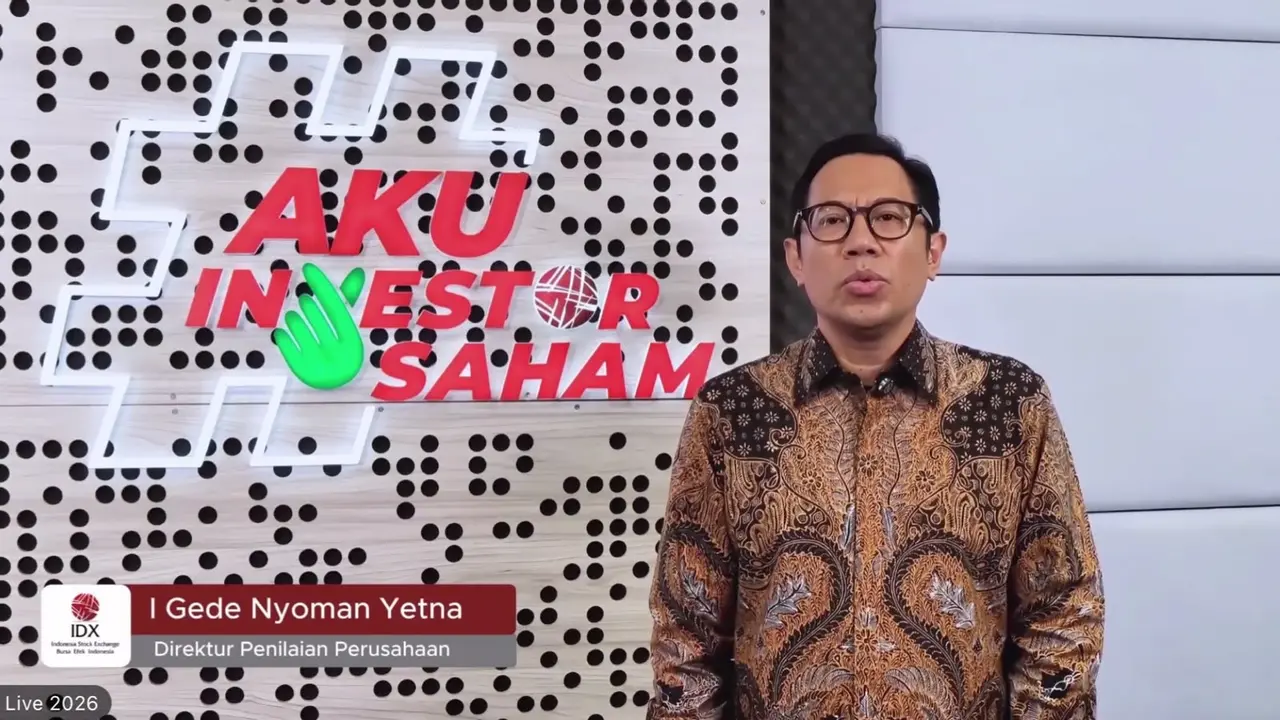 Direktur Penilaian Perusahaan BEI, I Gede Nyoman Yetna, dalam Pembukaan Public Expose Live 2026, Selasa (9/6/2026). (Liputan6.com/Tira)