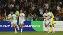 Timnas Irak yang tergabung di Grup F putaran kedua Kualifikasi Piala Dunia 2026 Zona Asia bersama Filipina, Vietnam dan Indonesia, sukses menyapu bersih 6 laga dengan kemenangan dengan mencetak total 17 gol dan kebobolan 2 gol. Mengoleki 18 poin, Irak lolos ke putaran ketiga bersama Indonesia di peringkat kedua dengan koleksi 10 poin.(AFP/Hussein Faleh)