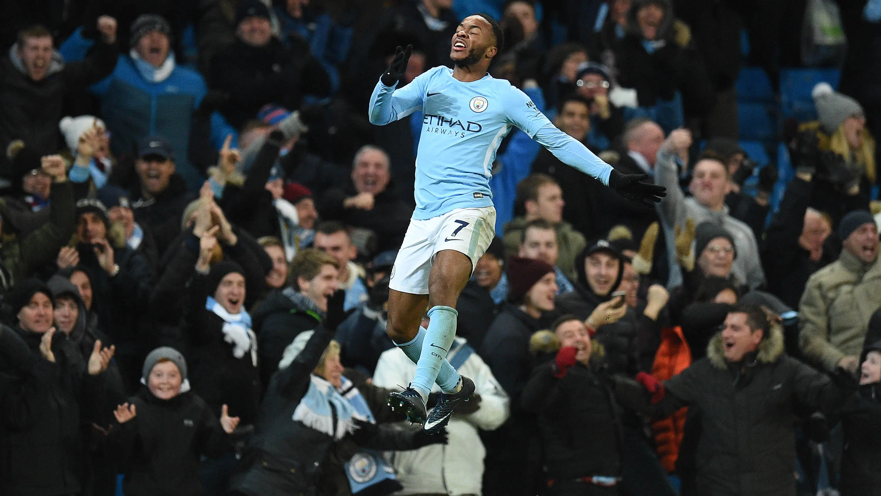 Winger Manchester City Raheem Sterling. (AFP/Oli Scarff)