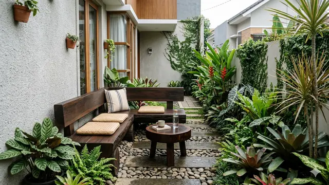Tempat Duduk Taman Model Minimalis dengan Finishing Modern