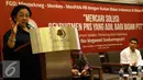 Pelindung IBI, Megawati Soekarnoputri berbicara dalam forum diskusi bersama Ikatan Bidan Indonesia, Jakarta (2/5). Megawati mengatakan Pemerintah harus memprioritaskan anggaran untuk pengangkatan para Bidan PTT jadi PNS. (Liputan6.com/Helmi Afandi)