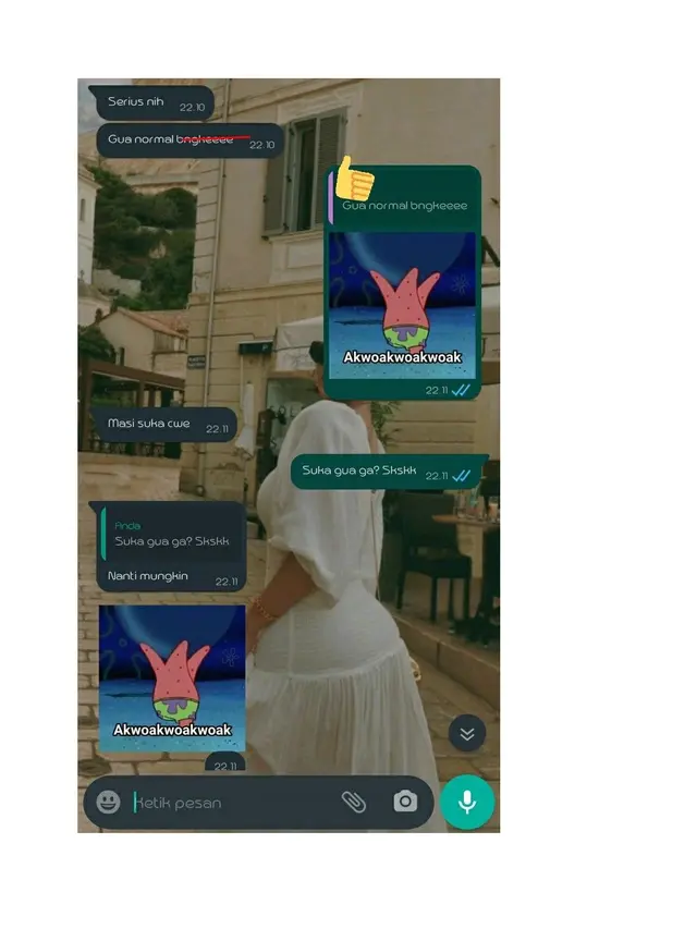 6 Chat Absurd Balas Pakai Stiker WhatsApp Patrick Star Ini Kocak