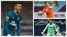 Hingga pekan ke-23 Premier League musim 2020/21 ini, tercatat 7 kiper pengumpul saves terbanyak. Tidak ada nama beken seperti Ederson ataupun David de Gea. Inggris justru dominan dengan menyumbang 4 kipernya, bahkan menguasai di posisi 1 dan 2. Siapa saja mereka? (Kolase Foto AFP dan AP)